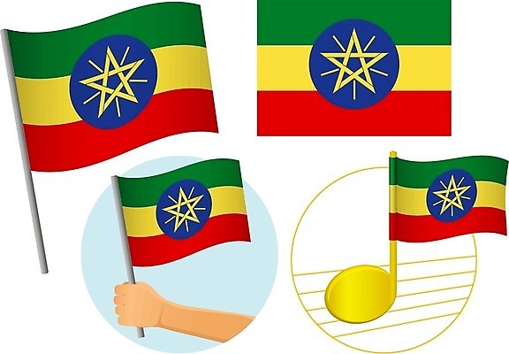 EPS 해외이미지 물결 일러스트 노래 세트 깃발 수집 심볼 사인 에티오피아 엘리먼트 전국 해외일러스트 음악 아프리카 파일형식 벡터 이미지허브