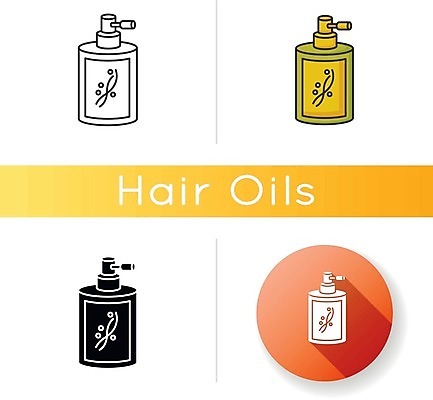 EPS 해외이미지 일러스트 사람없음 세트 원형 오일 헤어관리 헤어에센스 해외일러스트 도형 음식 뷰티 화장품 에센스 파일형식 벡터 이미지허브