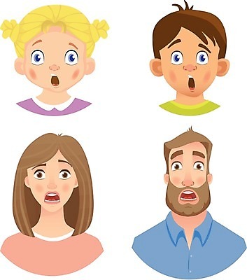 EPS 해외이미지 여자 남자 감정 어린이 인물캐릭터 일러스트 표정 소년 여러명 상반신 성인 세트 놀람 해외일러스트 일러캐릭터 캐릭터 다수 사람 파일형식 벡터 이미지허브