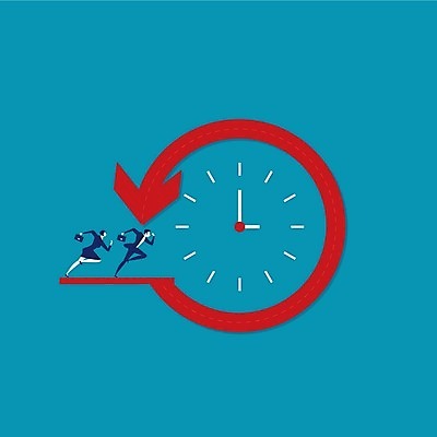 EPS 해외이미지 남자 시계 컨셉 일러스트 비즈니스 모션 성공 협력 설계 아이디어 창조 컴퓨터 달리기 장비 긴급 시간 비즈니스맨 계획 대표 속도 경영자 리더 순환 노력 분 염원 해외일러스트 사람 전자제품 직장인 파일형식 벡터 이미지허브