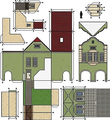 EPS 해외이미지 종이 일러스트 주택 사람없음 연두색 설계도 해외일러스트 건설업 건물 초록색 파일형식 벡터 이미지허브