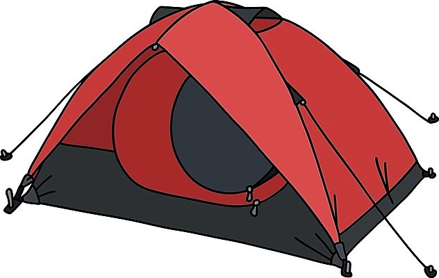 EPS 해외이미지 일러스트 텐트 사람없음 빨간색 캠핑 해외일러스트 컬러 레저 캠핑도구 파일형식 벡터 이미지허브