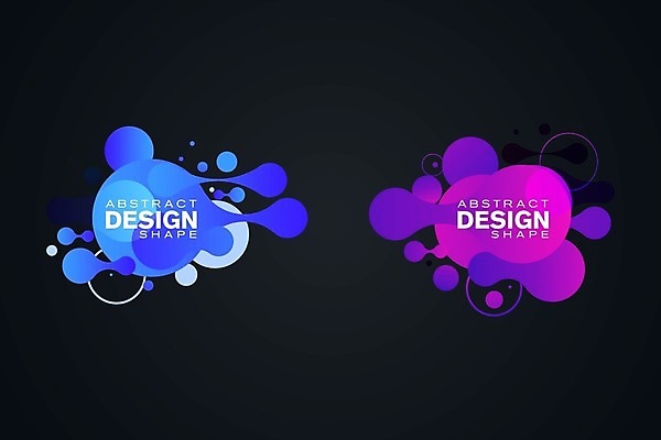 EPS 해외이미지 디자인 일러스트 프레임 사람없음 그래픽 파란색 세트 보라색 기하학 해외일러스트 컬러 무늬 파일형식 벡터 이미지허브