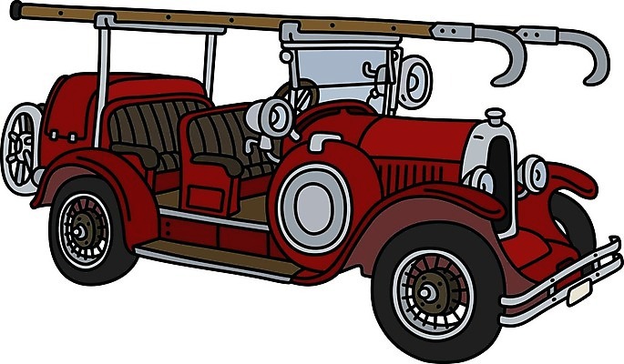 EPS 해외이미지 일러스트 사다리 자동차 사람없음 빈티지 클래식 복고 클래식카 해외일러스트 육상교통 컨셉 승용차 도구 파일형식 벡터 이미지허브