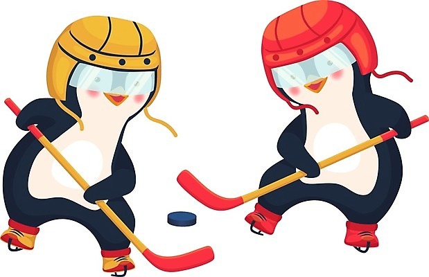 EPS 해외이미지 동물캐릭터 겨울 일러스트 고글 사람없음 잡기 헬멧 펭귄 아이스하키 하키채 펭귄캐릭터 퍽 해외일러스트 일러캐릭터 동물 캐릭터 계절 모션 조류 겨울스포츠 보호장비 하키 하키용품 파일형식 벡터 이미지허브