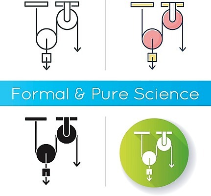 EPS 해외이미지 화살표 일러스트 사람없음 세트 원형 도르래 물리학 추 해외일러스트 도형 교육 물리 파일형식 벡터 이미지허브