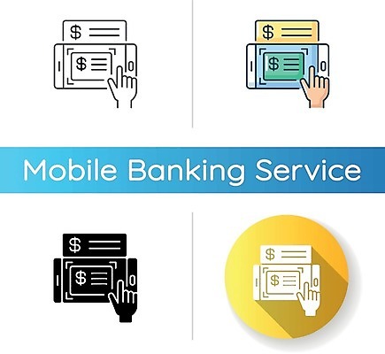 EPS 해외이미지 일러스트 사람없음 스마트폰 세트 원형 손모양 모바일뱅킹 스마트뱅킹 해외일러스트 모양 도형 핸드폰 스마트기기 뱅킹 파일형식 벡터 손_신체부위 이미지허브