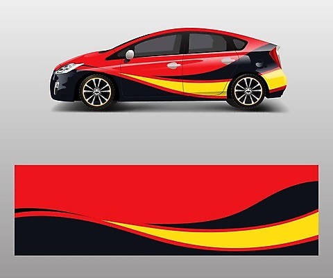 EPS 해외이미지 디자인 백그라운드 일러스트 자동차 추상 사람없음 빨간색 목업 자동차코팅 해외일러스트 육상교통 컬러 무늬 파일형식 벡터 이미지허브