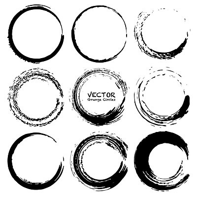 EPS 해외이미지 일러스트 캘리그라피 수채화 타이포그라피 글자캘리그라피 사람없음 세트 검은색 얼룩 원형 그런지 해외일러스트 도형 문자 컬러 파일형식 벡터 이미지허브