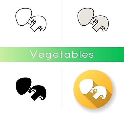 EPS 해외이미지 일러스트 단면 사람없음 세트 버섯 원형 해외일러스트 도형 파일형식 벡터 이미지허브