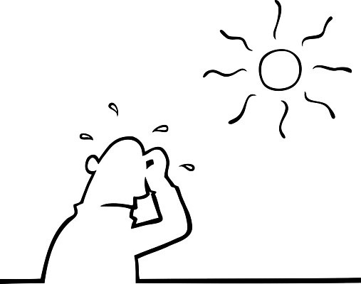 EPS 해외이미지 손 실루엣 일러스트 날씨 따뜻함 사람 여름 빛 태양 검은색 흰색 뜨거움 만화 그림 땀 온도 해로움 해외일러스트 자연요소 계절 컬러 컨셉 촬영기법 신체부위 파일형식 벡터 이미지허브