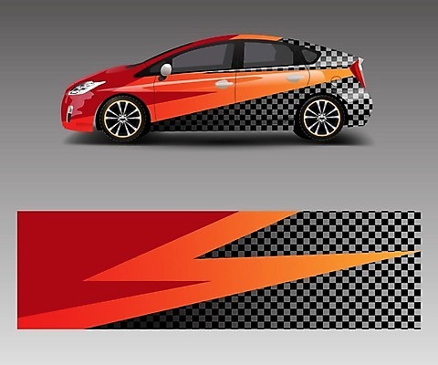 EPS 해외이미지 디자인 백그라운드 일러스트 자동차 추상 사람없음 빨간색 목업 자동차코팅 해외일러스트 육상교통 컬러 무늬 파일형식 벡터 이미지허브