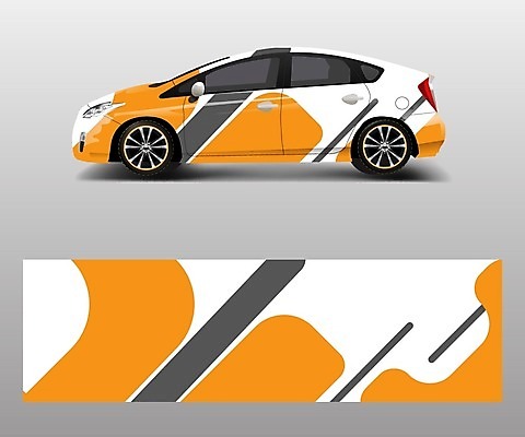 EPS 해외이미지 디자인 백그라운드 일러스트 자동차 추상 사람없음 주황색 목업 자동차코팅 해외일러스트 육상교통 컬러 무늬 파일형식 벡터 이미지허브