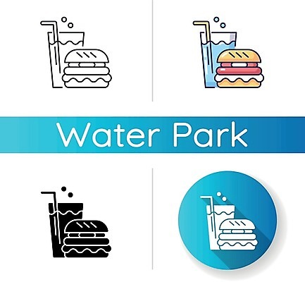 EPS 해외이미지 음료 일러스트 잔 빨대 사람없음 세트 햄버거 원형 해외일러스트 도형 식기 패스트푸드 파일형식 벡터 이미지허브