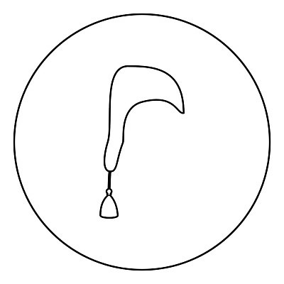 EPS 해외이미지 옷 일러스트 검은색 잠옷 잠 원형 야간 윤곽 고립 취침시간 캡모자 해외일러스트 자연요소 도형 모자_잡화 컬러 파일형식 벡터 이미지허브