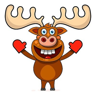 EPS 해외이미지 동물캐릭터 일러스트 사슴 사람없음 손모아장갑 해외일러스트 일러캐릭터 동물 캐릭터 장갑 포유류 파일형식 벡터 이미지허브