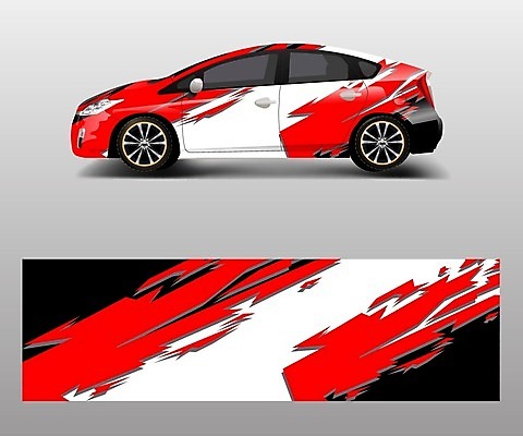 EPS 해외이미지 디자인 백그라운드 일러스트 자동차 추상 사람없음 빨간색 목업 자동차코팅 해외일러스트 육상교통 컬러 무늬 파일형식 벡터 이미지허브