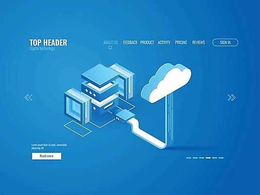 EPS 해외이미지 일러스트 비즈니스 정보기술 사람없음 파란색 디지털 자료 네트워크 클라우드서비스 서버 해외일러스트 컬러 기술 서비스 파일형식 벡터 이미지허브