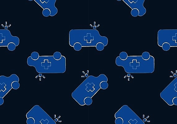 EPS 해외이미지 계절 포스터 백그라운드 패턴 일러스트 자동차 미술 파란색 직물 낙서 인쇄 구급차 그림 해외일러스트 육상교통 컬러 무늬 문화예술 파일형식 벡터 교통수단 교통 이미지허브