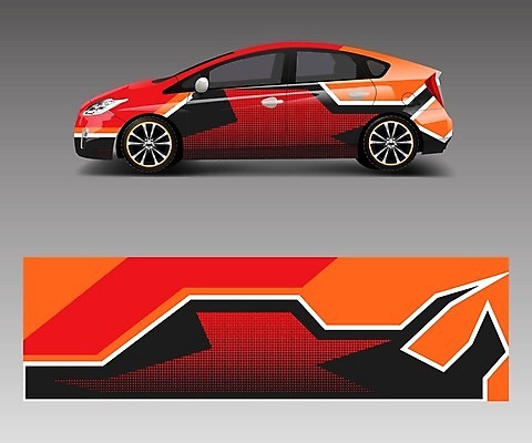 EPS 해외이미지 디자인 백그라운드 일러스트 자동차 추상 사람없음 빨간색 목업 자동차코팅 해외일러스트 육상교통 컬러 무늬 파일형식 벡터 이미지허브