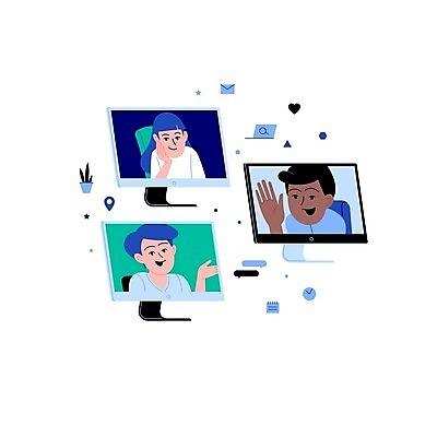 EPS 해외이미지 교육 얼굴 선 인터넷 일러스트 통신 관계 회의 사람 스크린 모니터 모임 업무 네트워크 플랫 바이러스 연결 부름 온라인 동영상 고립 엘리먼트 프리랜서 해외일러스트 직업 비즈니스 모션 신체부위 컴퓨터 작업 파일형식 벡터 이미지허브