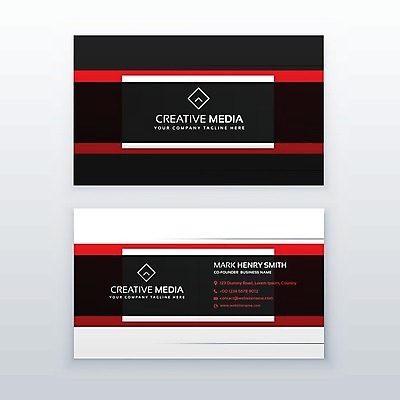 EPS 해외이미지 템플릿 비즈니스 명함 명함템플릿 사람없음 빨간색 세트 검은색 브랜딩 컬러 파일형식 벡터 이미지허브