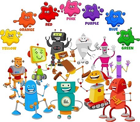 EPS 해외이미지 캐릭터 디자인 교육 어린이 분홍색 과학 백그라운드 오렌지 일러스트 벽지 그래픽 빨간색 초록색 파란색 세트 컬러풀 노란색 보라색 유치원 게임 가르침 어플리케이션 만화 로봇 메인 문제집 초보 해외일러스트 일러캐릭터 컬러 과일 놀이 사람 책 파일형식 벡터 이미지허브