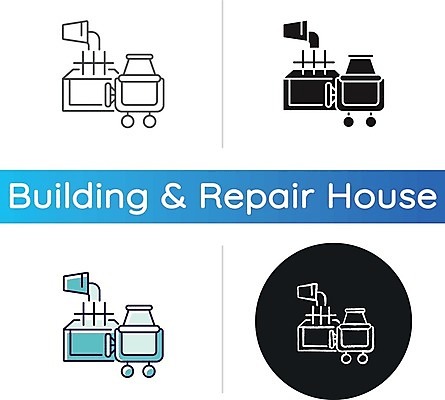 EPS 해외이미지 건축 일러스트 사람없음 건물 세트 원형 수리 시멘트 해외일러스트 도형 건축물 파일형식 벡터 이미지허브