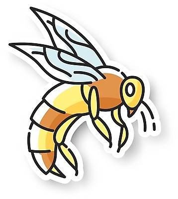 EPS 해외이미지 스티커 일러스트 사람없음 노란색 해외일러스트 컬러 파일형식 벡터 이미지허브