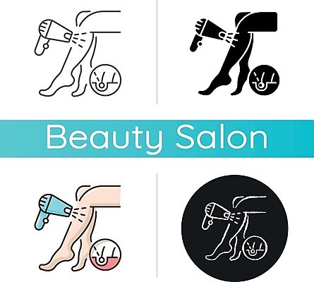 EPS 해외이미지 일러스트 사람없음 세트 뷰티 원형 피부관리 다리제모 다리털제모 제모 제모용품 제모기 해외일러스트 도형 위생용품 파일형식 벡터 이미지허브