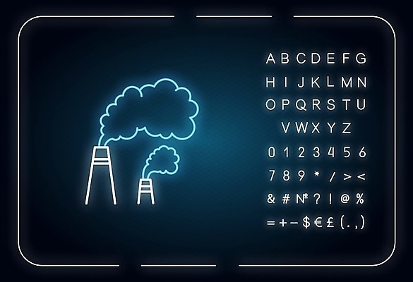 EPS 해외이미지 알파벳 일러스트 날씨 굴뚝 타이포그라피 사람없음 파란색 숫자 달러 유로 물음표 퍼센트 연기 느낌표 네온 특수문자 파운드 골뱅이기호 공장굴뚝 스모그 스모크 해외일러스트 문자 기호 영어 컬러 돈 특수기호 파일형식 벡터 이미지허브