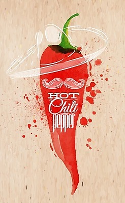 EPS 해외이미지 일러스트 수채화 수염 사람없음 홍고추 손그림 멕시코모자 해외일러스트 모자_잡화 고추 파일형식 벡터 이미지허브