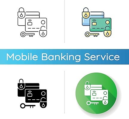 EPS 해외이미지 일러스트 열쇠 자물쇠 사람없음 세트 원형 신용카드 보안 모바일뱅킹 스마트뱅킹 은행업무 해외일러스트 도형 안전 금융 은행_금융 뱅킹 파일형식 벡터 이미지허브
