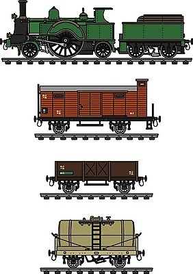 EPS 해외이미지 산업 일러스트 교통시설 자동차 초록색 갈색 검은색 기계 기차 수확 화물 클래식 수증기 만화 복고 탱크 연료 엔진 석탄 옛날 해외일러스트 육상교통 컬러 교통 컨셉 농업 대중교통 운송업 시설 파일형식 벡터 이미지허브