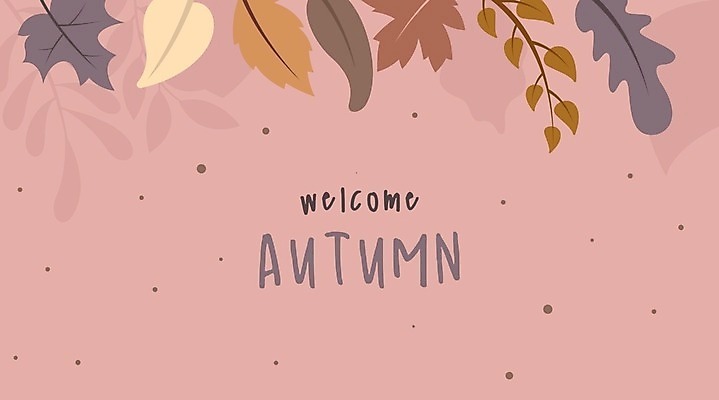 EPS 해외이미지 손글씨 분홍색 단풍 낙엽 일러스트 사람없음 가을 가을배경 해외일러스트 계절 컬러 백그라운드 잎 파일형식 벡터 가을_계절 이미지허브