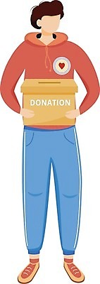 EPS 해외이미지 전신 남자 캠페인 일러스트 한명 들기 성인 상자 기부금 돌봄 헬프 성인남자한명만 자선단체 해외일러스트 1 모션 사람 도움 그룹 기부 자선 남자한명만 성인남자만 파일형식 벡터 이미지허브