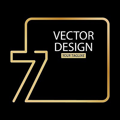 EPS 해외이미지 템플릿 디자인 실루엣 선 컨셉 스티커 일러스트 비즈니스 아이디어 그래픽 숫자 우주 디지털 황금 우아함 계획 심볼 사인 그림 레이아웃 심플 7 고립 특별함 세련 해외일러스트 문자 촬영기법 파일형식 벡터 이미지허브