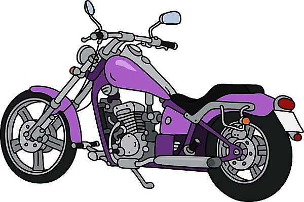 EPS 해외이미지 일러스트 사람없음 보라색 오토바이 해외일러스트 컬러 바이크 파일형식 벡터 이미지허브