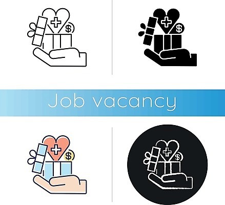 EPS 해외이미지 일러스트 회사 비즈니스 선물 사람없음 선물상자 세트 동전 하트 원형 복지 해외일러스트 모양 도형 돈 상자 사회이슈 파일형식 벡터 이미지허브