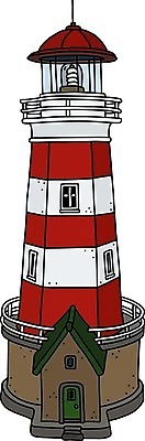 EPS 해외이미지 바다 일러스트 교통시설 주택 등대 건물 빨간색 물 탑 수확 흰색 클래식 만화 복고 옛날 해외일러스트 자연요소 건축물 컬러 교통 컨셉 농업 시설 파일형식 벡터 이미지허브