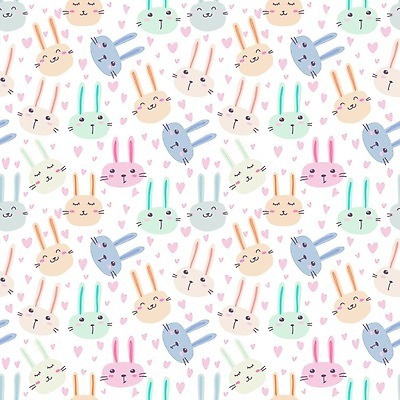 EPS 해외이미지 디자인 백그라운드 패턴 일러스트 사랑 사람없음 귀여움 패턴백그라운드 하트 토끼 해외일러스트 모양 감정 컨셉 무늬 포유류 반려동물 파일형식 벡터 이미지허브