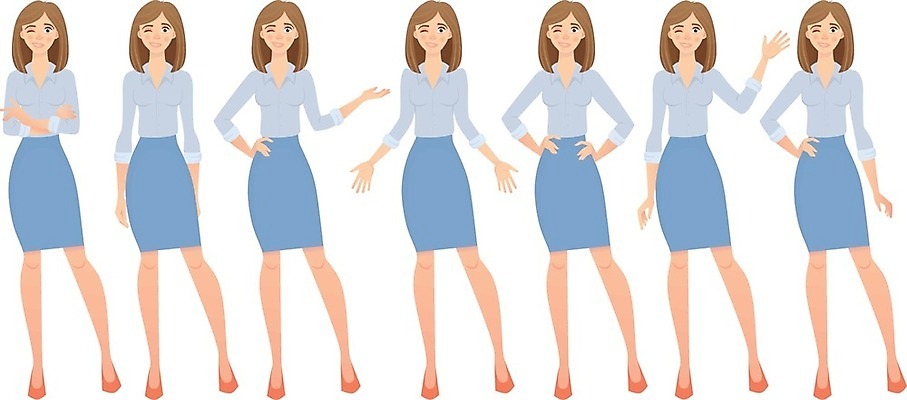 EPS 해외이미지 캐릭터 감정 포즈 일러스트 비즈니스 세트 기쁨 최고 비즈니스우먼 자신감 유혹 만화 만족 해외일러스트 일러캐릭터 여자 컨셉 직장인 파일형식 벡터 이미지허브