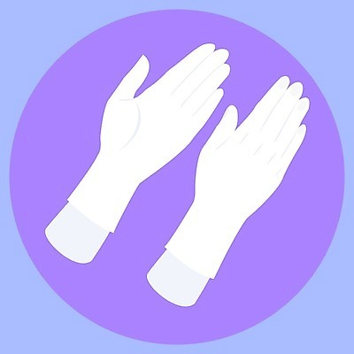 EPS 해외이미지 손 장갑 일러스트 손가락 건강 손바닥 안전 흰색 보호 심볼 고립 라텍스 해외일러스트 잡화 컬러 컨셉 신체부위 파일형식 벡터 이미지허브