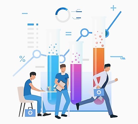 EPS 해외이미지 전신 남자 과학 의자 일러스트 의학 그래프 실험 서기 들기 앉기 성인 세명 달리기 의사 실험실 구급상자 과학자 책상 시험관 서류판 해외일러스트 직업 가구 모션 실험기구 사람 사무용품 의료진 의료용품 학자 파일형식 벡터 이미지허브