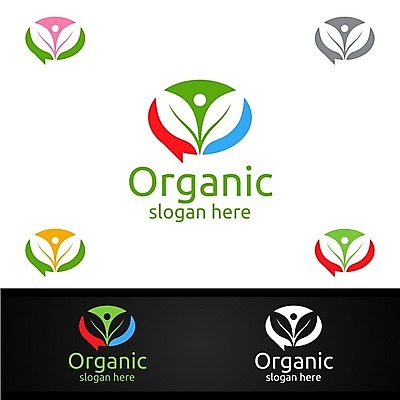 EPS 해외이미지 디자인 말풍선 잎 사람없음 심볼 에코 유기농 바이오 브랜딩 해외일러스트 식물 웰빙 환경 파일형식 벡터 이미지허브