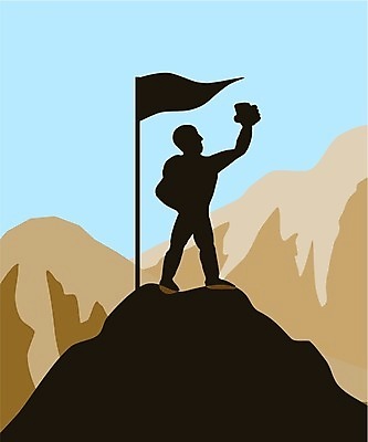 EPS 해외이미지 행복 일러스트 성공 산 피곤 힘 기쁨 깃발 끝 정상 속도 비전 노력 안심 산악가 승자 용량 해외일러스트 감정 컨셉 파일형식 벡터 이미지허브