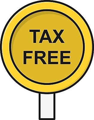 EPS 해외이미지 일러스트 사람없음 표지판 면세 세금 해외일러스트 알림판 파일형식 벡터 이미지허브