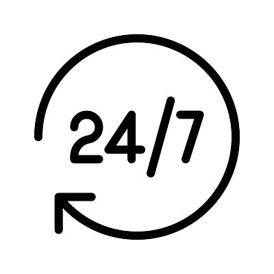 EPS 해외이미지 시계 일러스트 비즈니스 상점 정보 시간 업무 도움 오픈 원형 일주일 고객 심볼 서비스 사인 온라인 7 고립 사방 엘리먼트 지원 헬프 해외일러스트 도형 컨셉 숫자 작업 파일형식 벡터 이미지허브