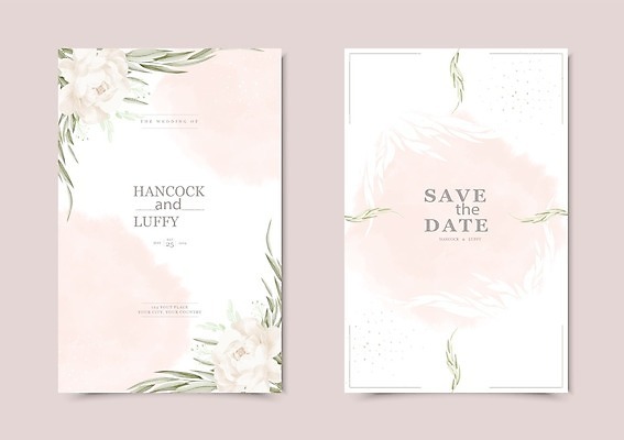 EPS 해외이미지 꽃 분홍색 꽃다발 결혼 꽃무늬 일러스트 결혼식 사람없음 장미 벚꽃 청첩장 해외일러스트 식물 컬러 무늬 카드_감사 이벤트 파일형식 벡터 이미지허브