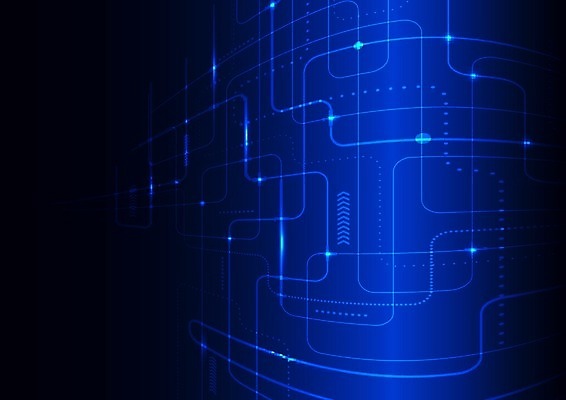 EPS 해외이미지 디자인 선 백그라운드 일러스트 사람없음 파란색 빛 반짝임 과학기술 카피스페이스 해외일러스트 컬러 모션 기술 공백 파일형식 벡터 이미지허브